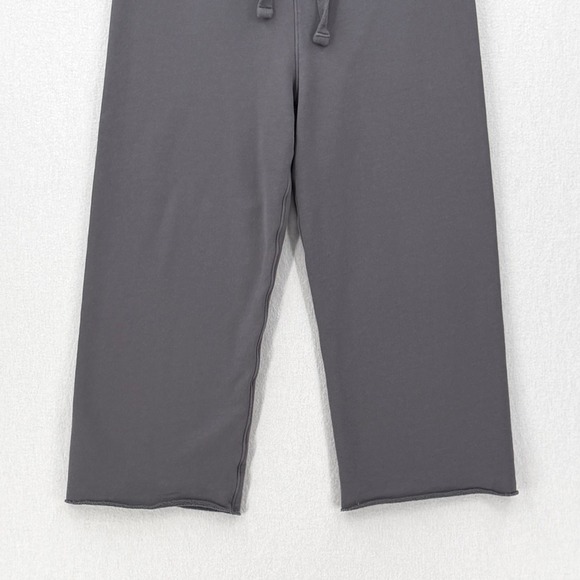 FRANK & EILEEN Catherine Sweatpants Women Medium Gray Cropped Wide Leg - Picture 8 of 16